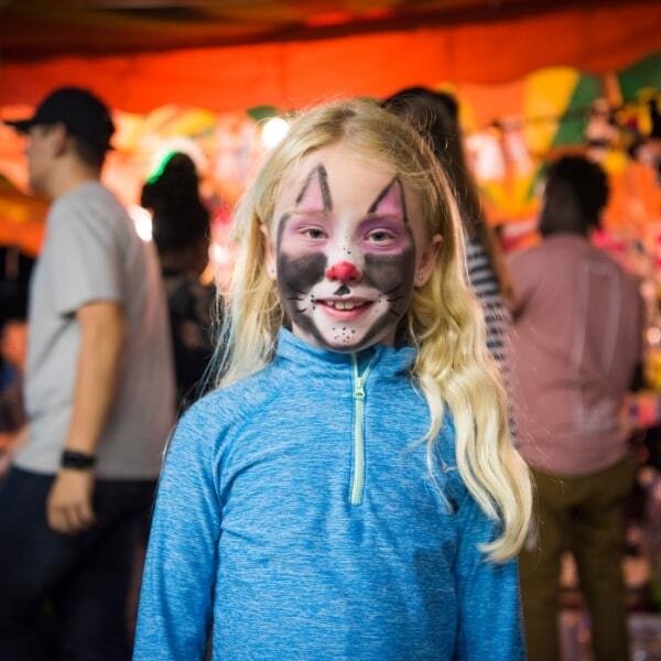Little Girl with Face Paint at Fall Fest