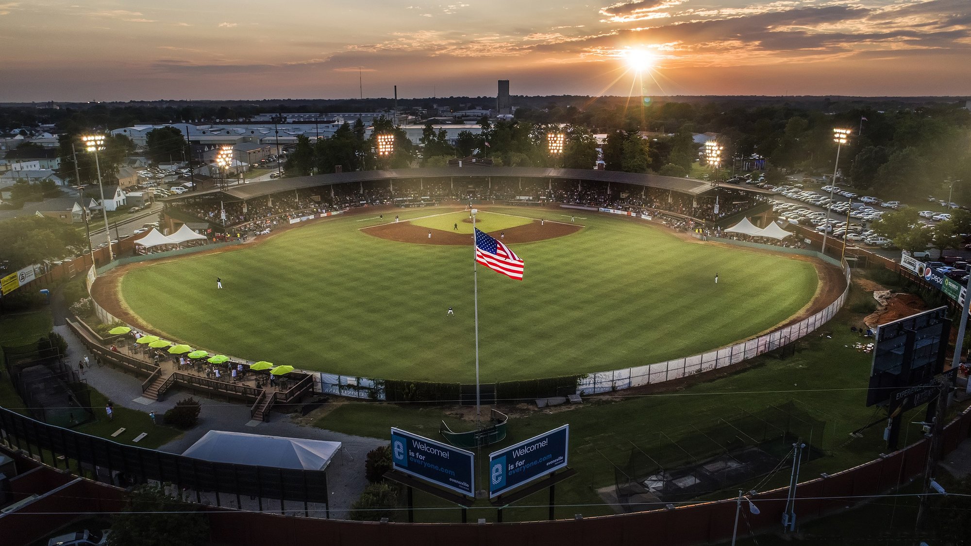 e is for everyone - e night at the otters - Bosse Field - Aerial - Alex Morgan Imaging_0-min