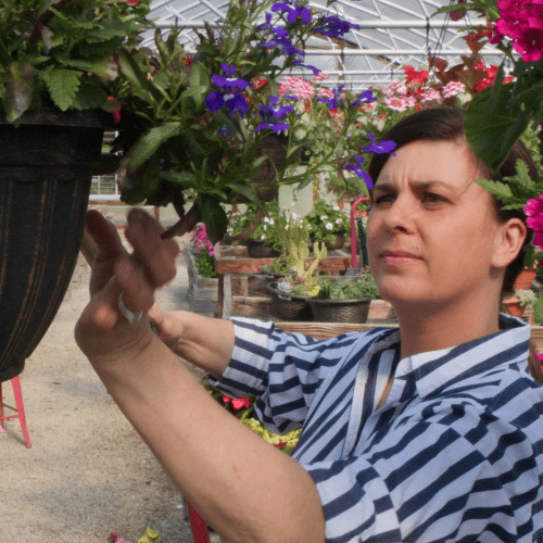 stephanie watering plants 