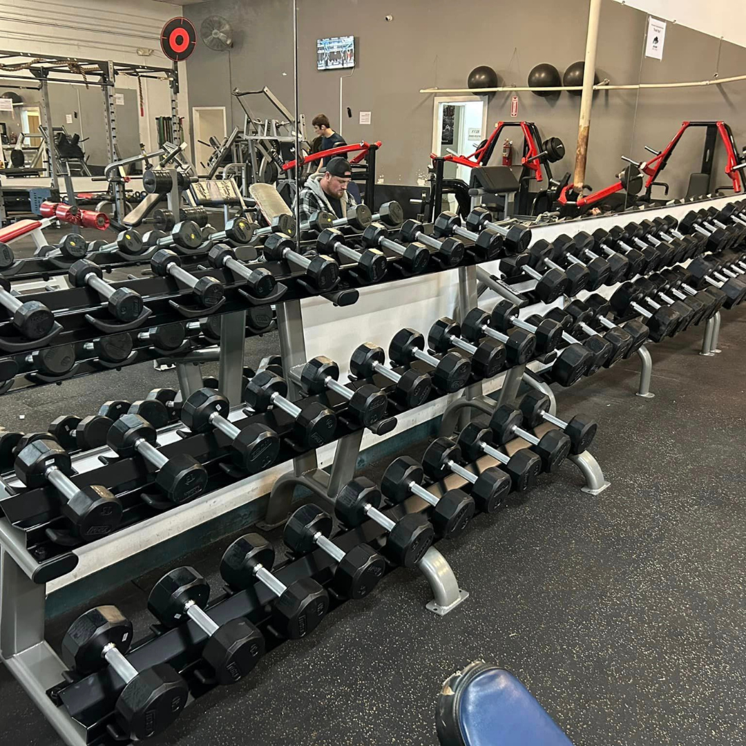 An image of a weight rack at New Image Fitness in Princeton, IN