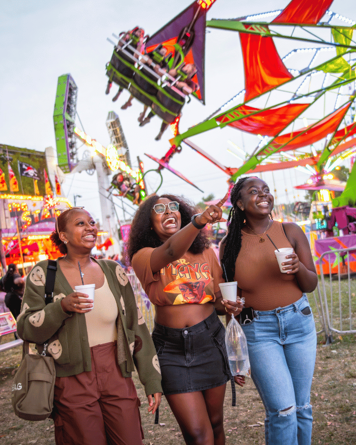 Girls laughing at Fall Festival