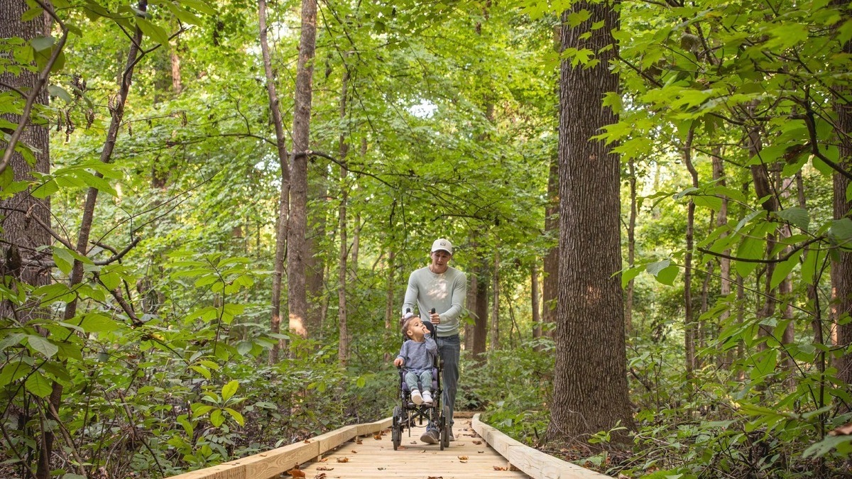 Hiker in Wesselman Woods-1-1