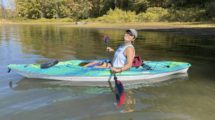 Stephanie kayaking