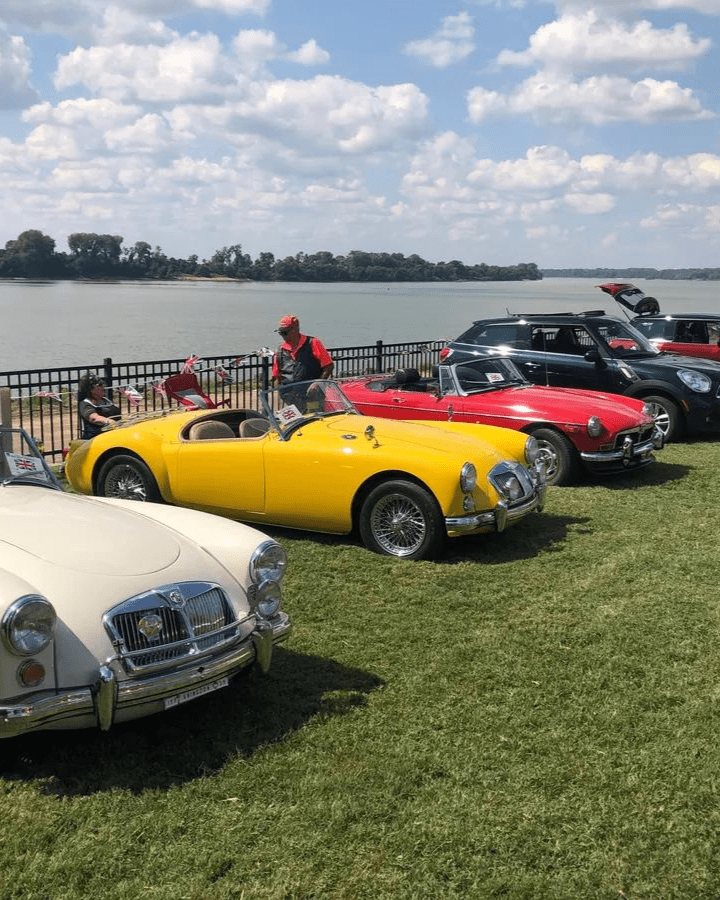 british car day on the river 