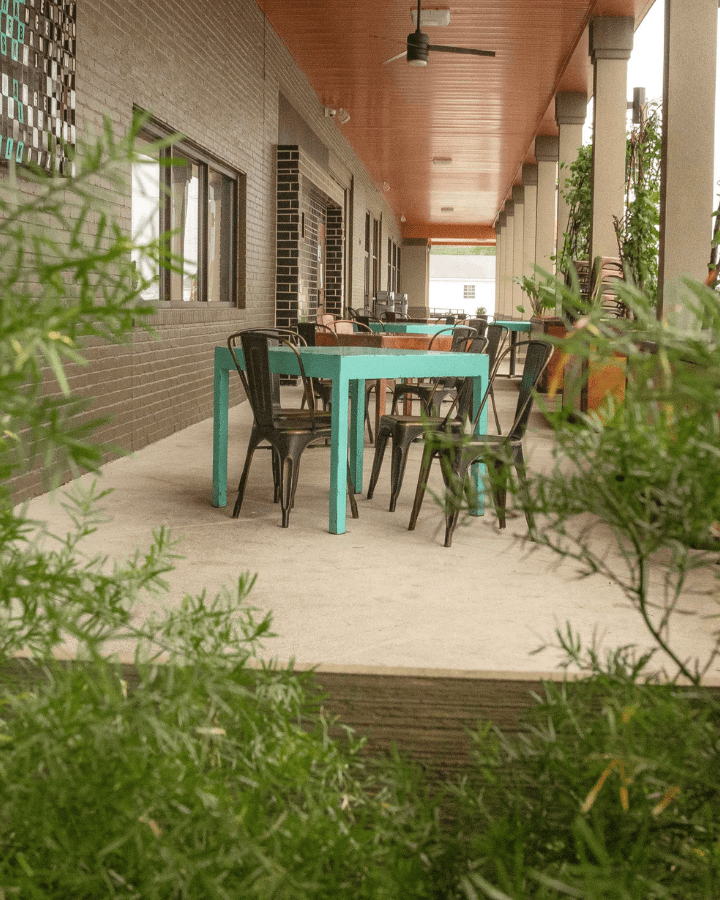 the patio at pangea kitchen 