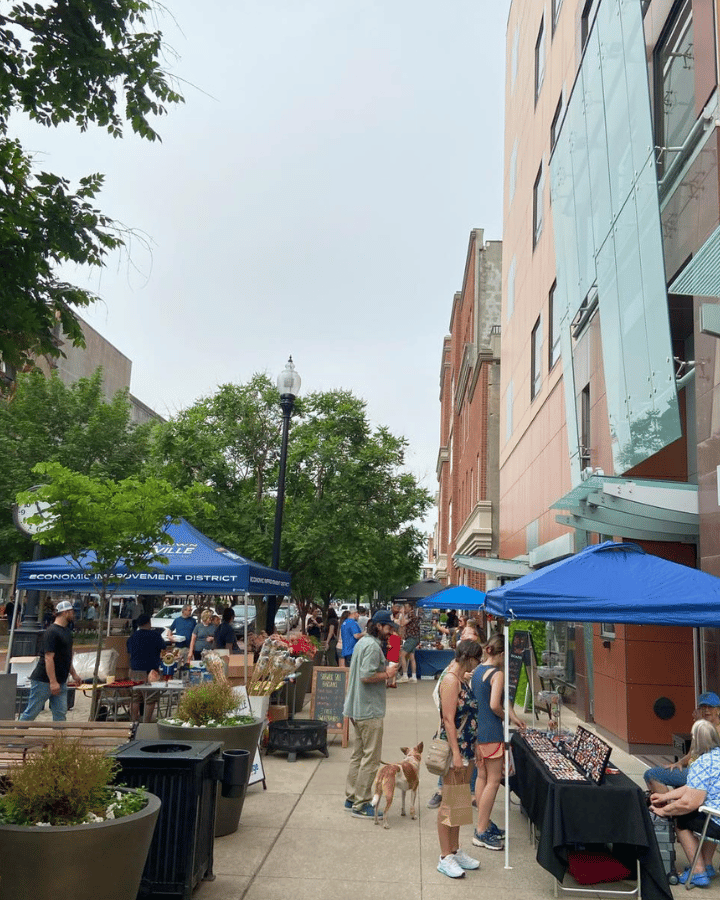 sidewalk sale downtown evansville